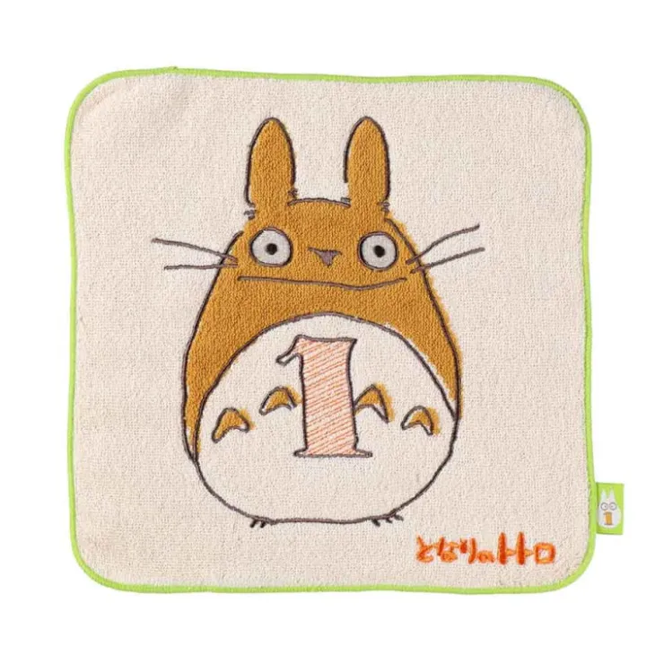 Maison Ghibli Mini Serviette Totoro anniversaire 1 25x25 cm - Mon Voisin Totoro