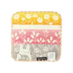 Maison Ghibli Mini Serviette Totoro Fleurs Sauvages 25x25 cm - Mon Voisin Totoro