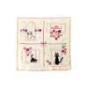 Maison Ghibli Mini-serviette Jiji à la fenêtre 25x25 - Kiki la petite sorcière