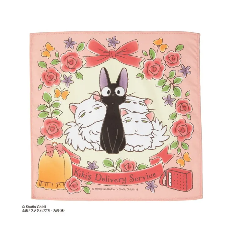 Maison Ghibli Mouchoir Famille des chats 43 x 43 cm - Kiki la petite sorcière
