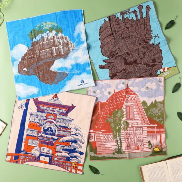 Maison Ghibli Mouchoir Imabari Maison de Satsuki & Mei 40x40 cm - Mon Voisin Totor