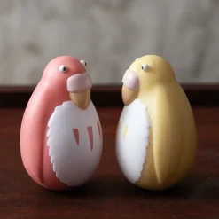 Maison Ghibli Pack 2 Figurines Roly-poly Perruches Rouge & Jaune - Le Garçon et le