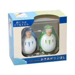 Maison Ghibli Pack 2 Figurines Roly-poly Perruches Bleu & Vert - Le Garçon et le Héron