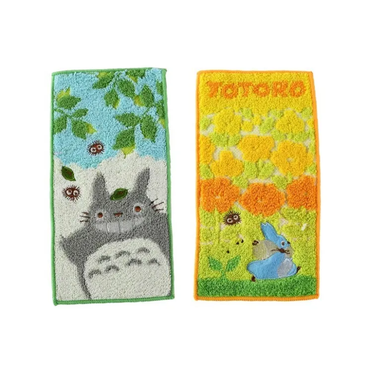 Maison Ghibli Pack 2 Mini-Serviettes Totoro Gris et Bleu 20 x 10 cm - Mon Voisin To