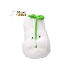 Maison Ghibli Peluche Nakayoshi Totoro Blanc avec feuille - Mon Voisin Totoro
