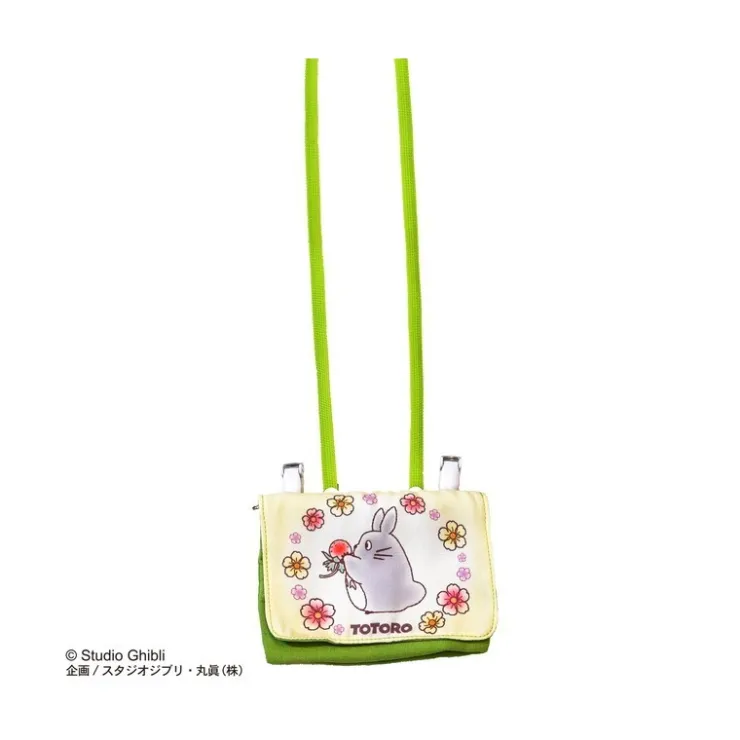 Maison Ghibli Pochette Totoro Fleurs 11x14,5x3 cm - Mon Voisin Totoro