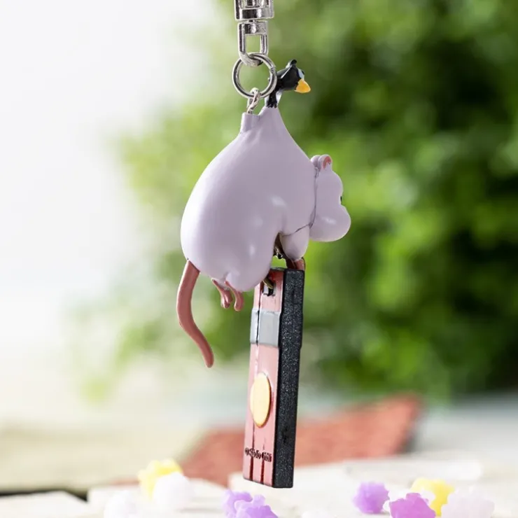 Maison Ghibli Porte-clés 3D Boh mouse et oiseau - Le Voyage de Chihiro