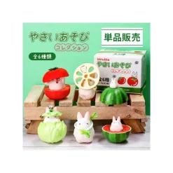 Maison Ghibli Pose Coll Assort 6 figurines Totoro Blanc Légumes - Mon Voisin Totoro