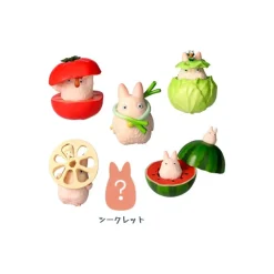 Maison Ghibli Pose Coll Assort 6 figurines Totoro Blanc Légumes - Mon Voisin Totoro