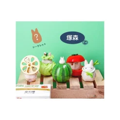 Maison Ghibli Pose Coll Assort 6 figurines Totoro Blanc Légumes - Mon Voisin Totoro