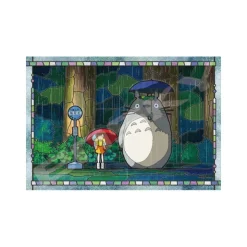 Maison Ghibli Puzzle Vitrail 300P Arrêt de bus - Mon Voisin Totoro