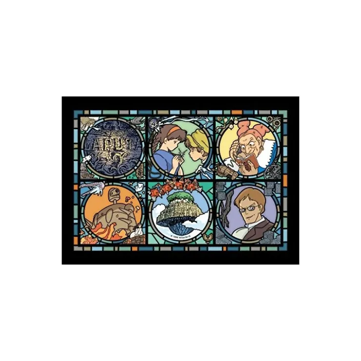 Maison Ghibli Puzzle Vitrail 208P Laputa - Le Château dans le ciel