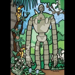 Maison Ghibli Puzzle Vitrail 126P Robot jardinier - Le Château dans le ciel