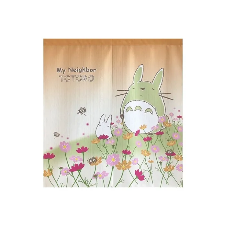 Maison Ghibli Rideaux Totoro Fleurs - Mon Voisin Totoro