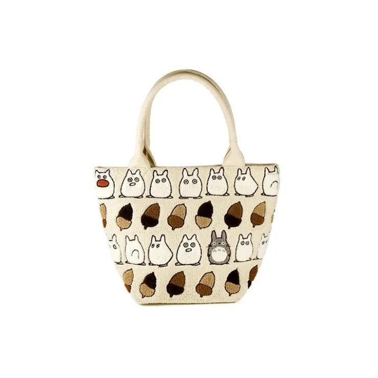 Maison Ghibli Sac Brode Beige Totoro Noisettes - Mon Voisin Totoro