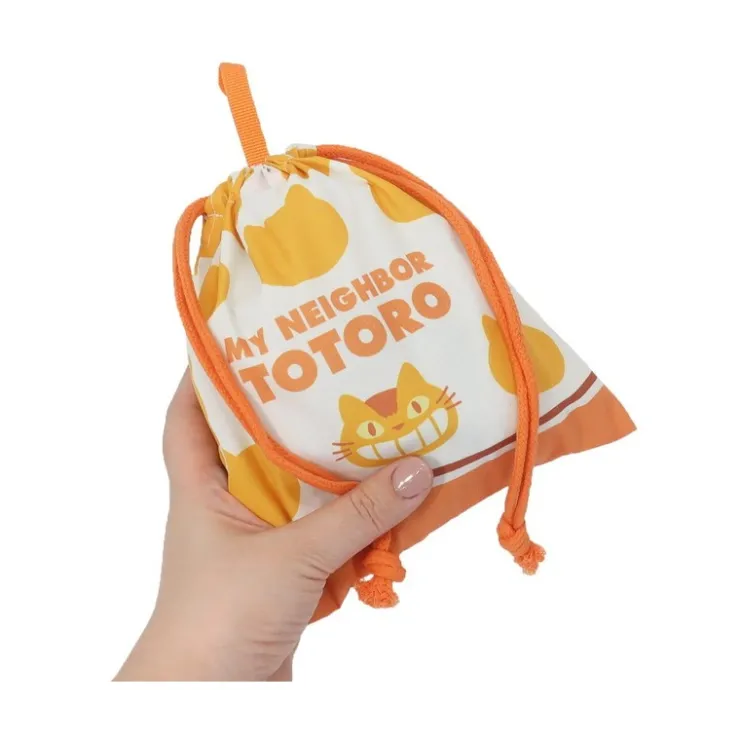 Maison Ghibli Sacoche à cordon Silhouette Chatbus 20 x 19 cm - Mon Voisin Totoro