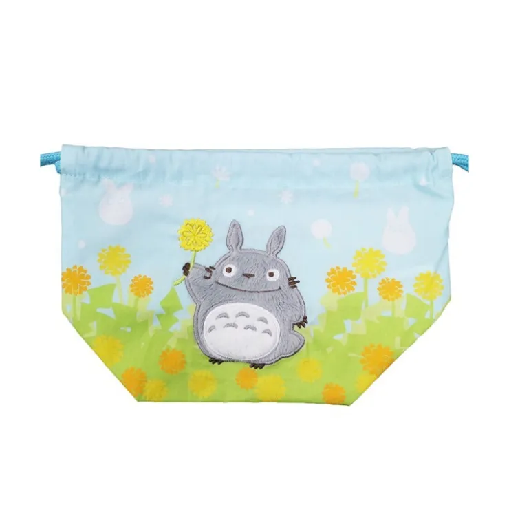 Maison Ghibli Sacoche à Gousset Totoro Fleurs 17 x 26 cm - Mon Voisin Totoro