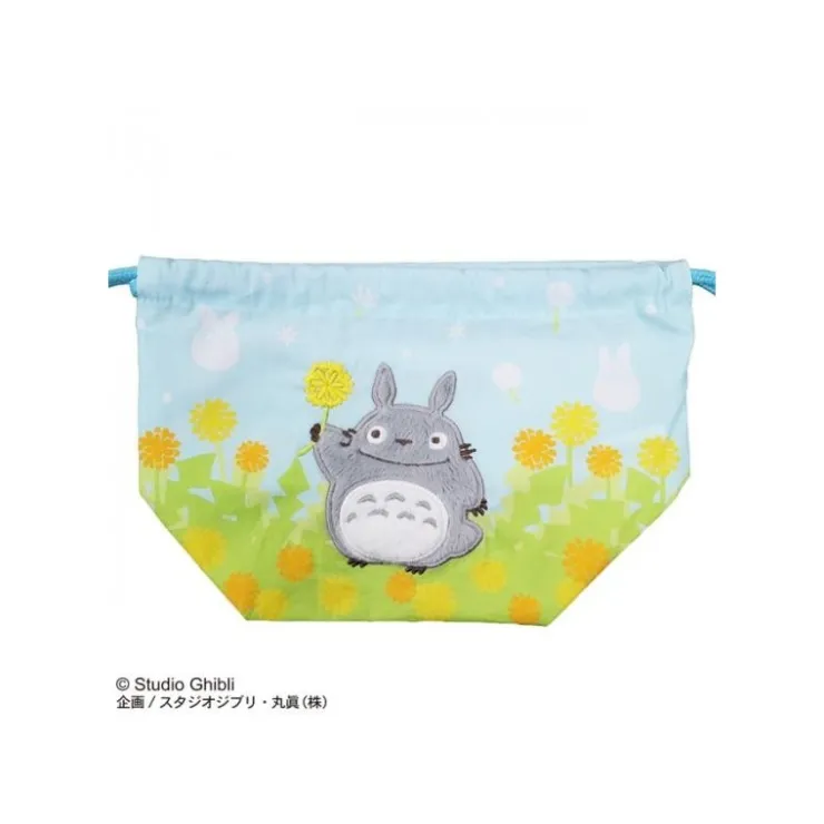 Maison Ghibli Sacoche à Gousset Totoro Fleurs 17 x 26 cm - Mon Voisin Totoro