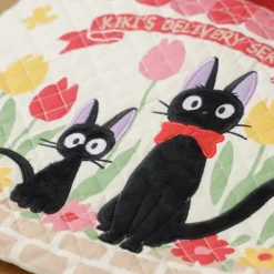 Maison Ghibli Sacoche d'écolier Jiji Tulipes - Kiki la petite sorcière