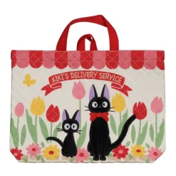 Maison Ghibli Sacoche d'écolier Jiji Tulipes - Kiki la petite sorcière