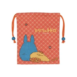 Maison Ghibli Sacoche Tissu Orange Totoro Bleu - Mon Voisin Totoro