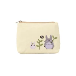 Maison Ghibli Sacoche Totoro Gris et Blanc Prairie 11 x 15 cm - Mon Voisin Totoro