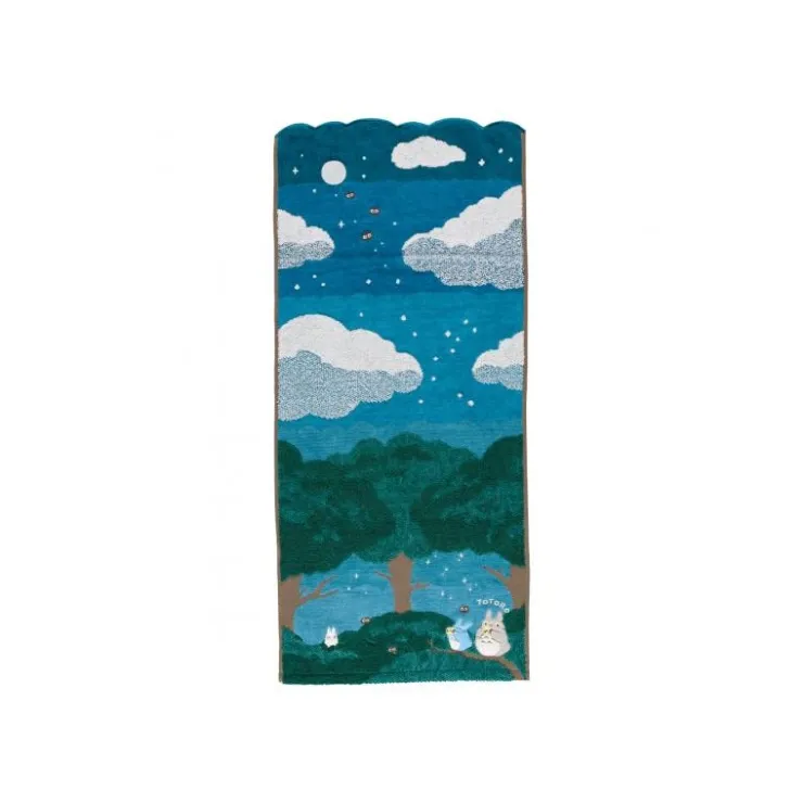 Maison Ghibli Serviette Sous la lune 34x80 cm - Mon voisin Totoro