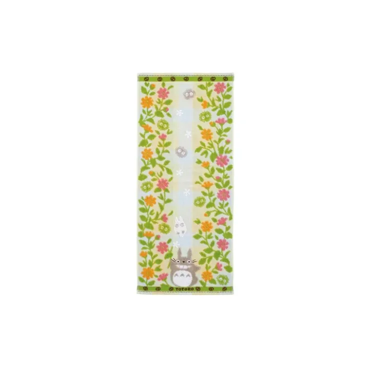 Maison Ghibli Serviette Totoro Jardin de fleurs 34x80 cm - Mon Voisin Totoro
