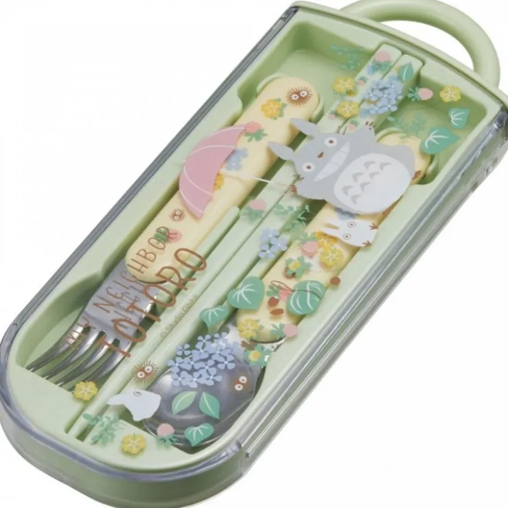Maison Ghibli Set Baguettes Cuillère Fourchette Totoro Parapluie - Mon Voisin Totor