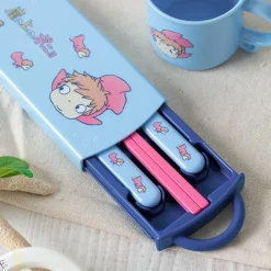 Maison Ghibli Set Baguettes Cuillère Fourchette Ponyo dans la mer - Ponyo sur la fa