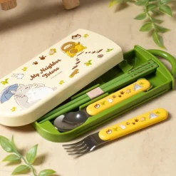 Maison Ghibli Set Baguettes Cuillère Fourchette Totoro & Chatbus - Mon Voisin Totor