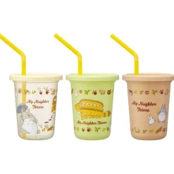 Maison Ghibli Set de 3 Verres avec Pailles - Mon Voisin Totoro