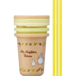 Maison Ghibli Set de 3 Verres avec Pailles - Mon Voisin Totoro