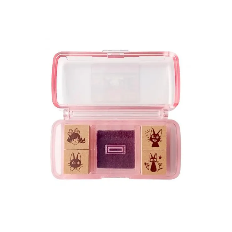 Maison Ghibli Set de Tampons Violet Kiki & Jiji - Kiki la petite sorcière