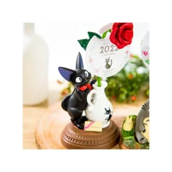 Maison Ghibli Statue Jiji et rose - Kiki la petite sorcière