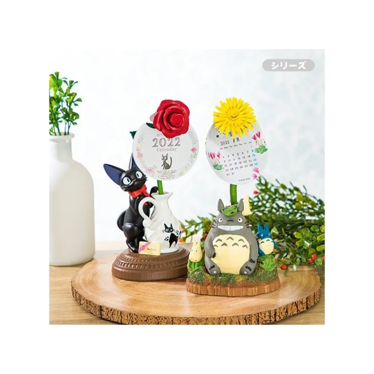 Maison Ghibli Statue Jiji et rose - Kiki la petite sorcière