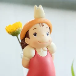 Maison Ghibli Statue Soliflore Mei & Totoro Blanc - Mon Voisin Totoro