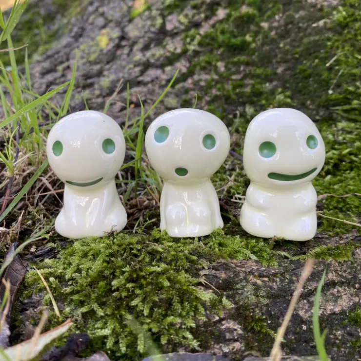 Maison Ghibli Statuette Kodama B & 1 Blind Pierre de Pouvoir - Princess Mononoké