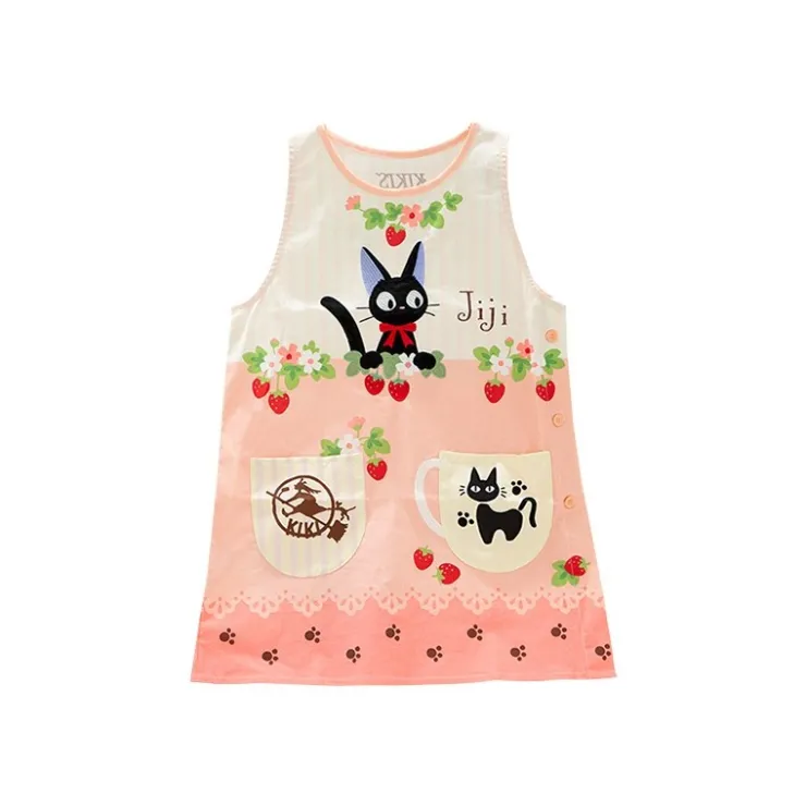 Maison Ghibli Tablier Jiji Fraises 84 x 61,5 cm - Kiki la petite sorcière