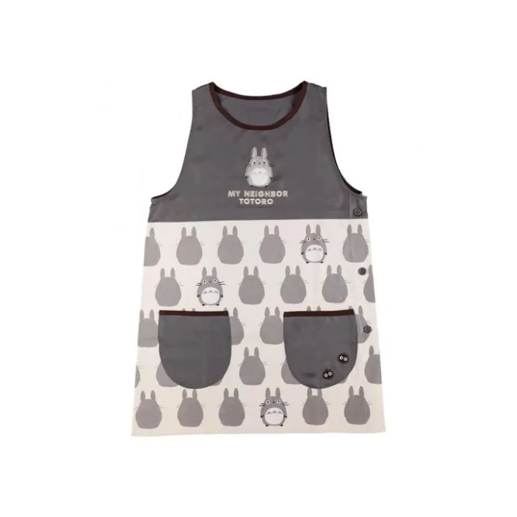 Maison Ghibli Tablier Silhouette Totoro Gris 84 x 61,5cm - Mon Voisin Totoro