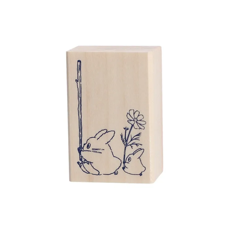 Maison Ghibli Tampon en bois Totoro Bleu & Blanc - Mon Voisin Totoro