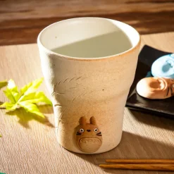 Maison Ghibli Tasse faite main blanche Shigariki Totoro - Mon voisin Totoro