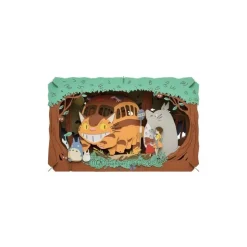 Maison Ghibli Théâtre de papier L’arrivée du Chatbus - Mon Voisin Totoro