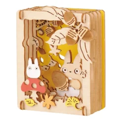 Maison Ghibli Théâtre de papier Style bois Totoro Champignon - Mon Voisin Totoro
