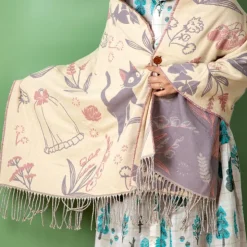 Maison Ghibli Étole rose Jiji - Kiki la petite sorcière