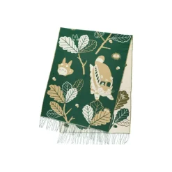 Maison Ghibli Étole vert foncé Feuilles de chêne - Mon Voisin Totoro