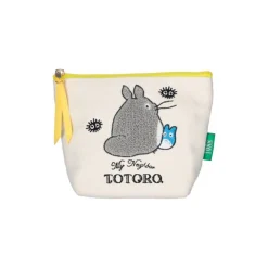 Maison Ghibli Trousse brodée Totoro Gris et Bleu - Mon Voisin Totoro