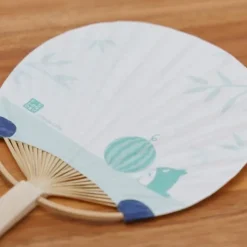 Maison Ghibli Éventail Bambou & Enveloppe Totoro avec Pastèque - Mon Voisin Totoro