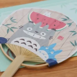 Maison Ghibli Éventail Bambou & Enveloppe Totoro avec Pastèque - Mon Voisin Totoro