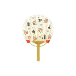 Maison Ghibli Éventail Japonais Bambou Jardin de Rose - Kiki la petite sorcière